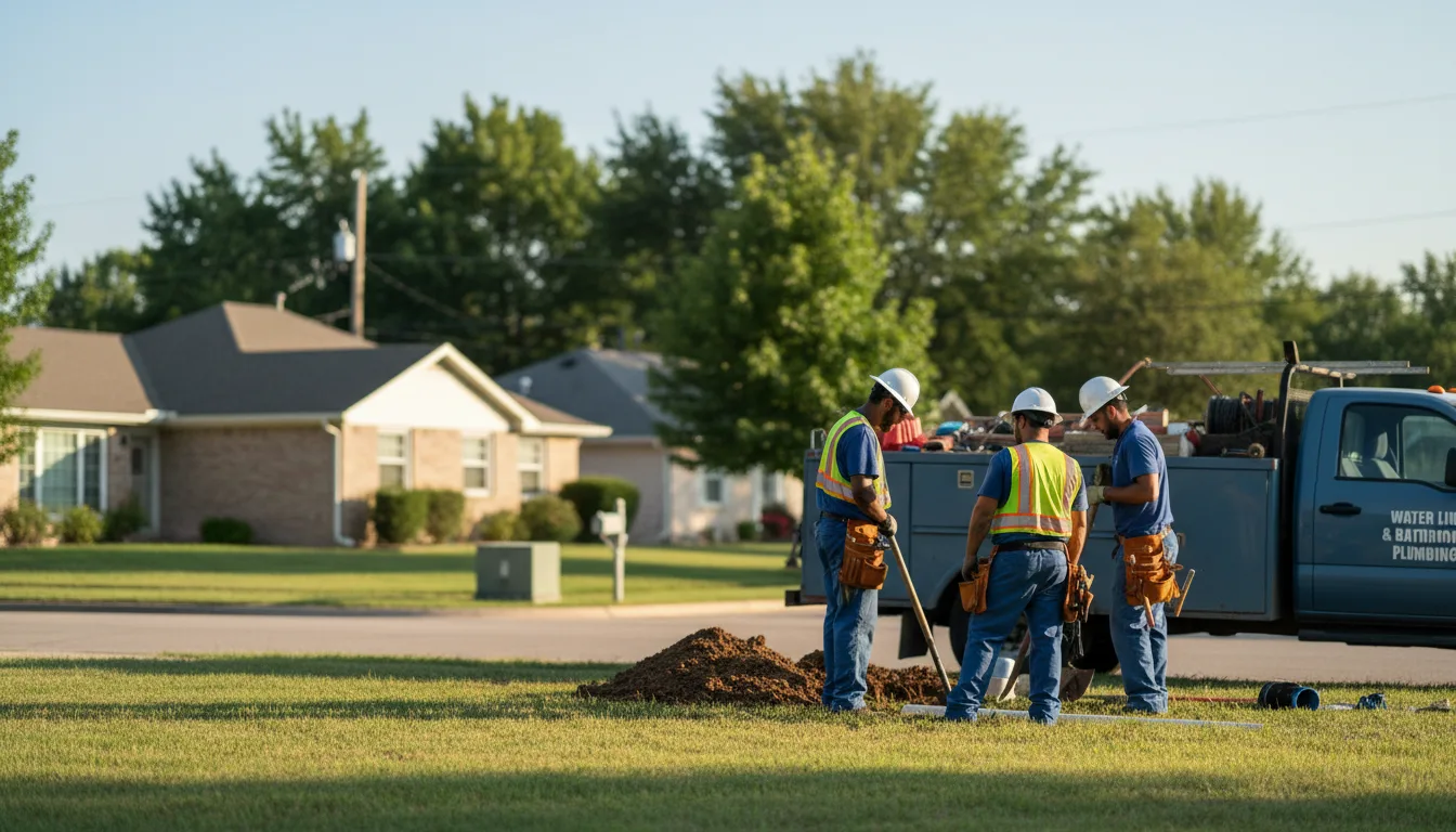 Residential water line and bathroom plumbing service in Fort Hancock, TX